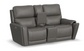 gray leather sofa on a white background