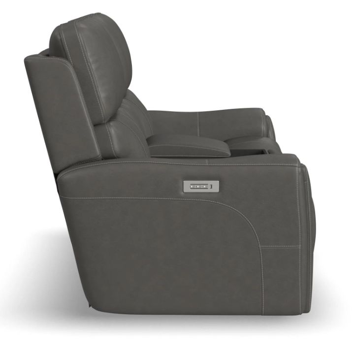 Gray recliner chair on a white background