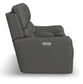 Gray recliner chair on a white background