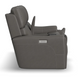 Gray recliner chair on a white background