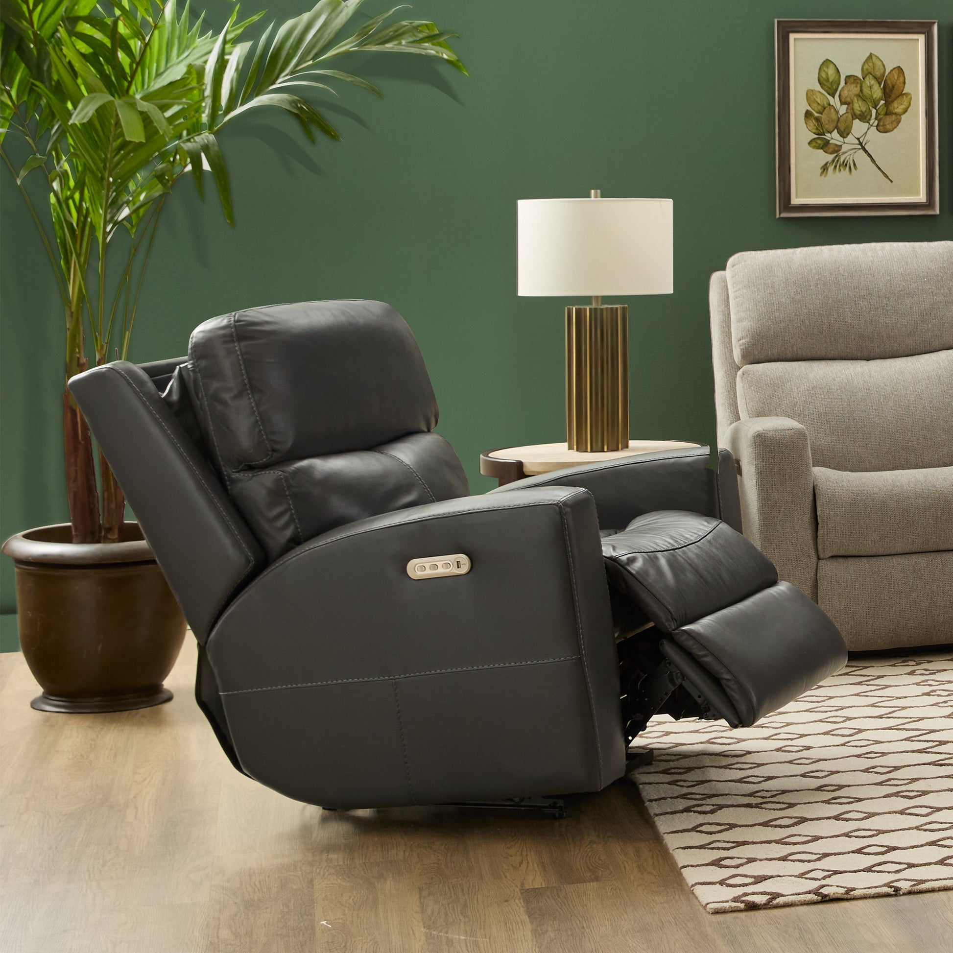 Flexsteel Score Power Recliner with Power Headrest & Lumbar