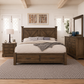 Cool Rustic X Bed with Footboard Storage Set