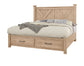 Cool Rustic X Bed with Footboard Storage