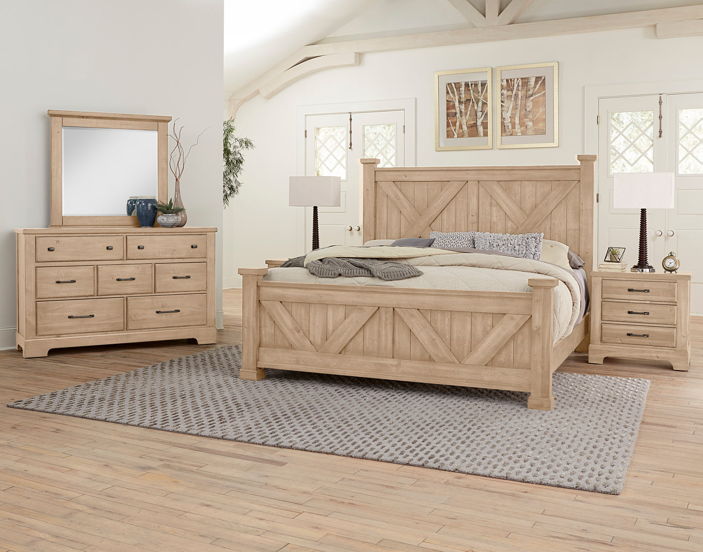 Cool Rustic X Bed with X Footboard