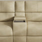 Flexsteel Henry Leather Power Reclining Loveseat with Console & Power Headrests & Lumbar