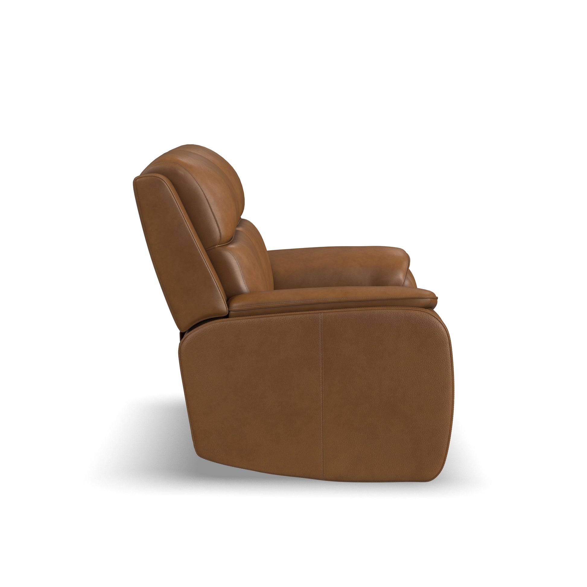 Flexsteel Ziggy Power Reclining Loveseat with Power Headrest, Lumbar, Heat & Massage