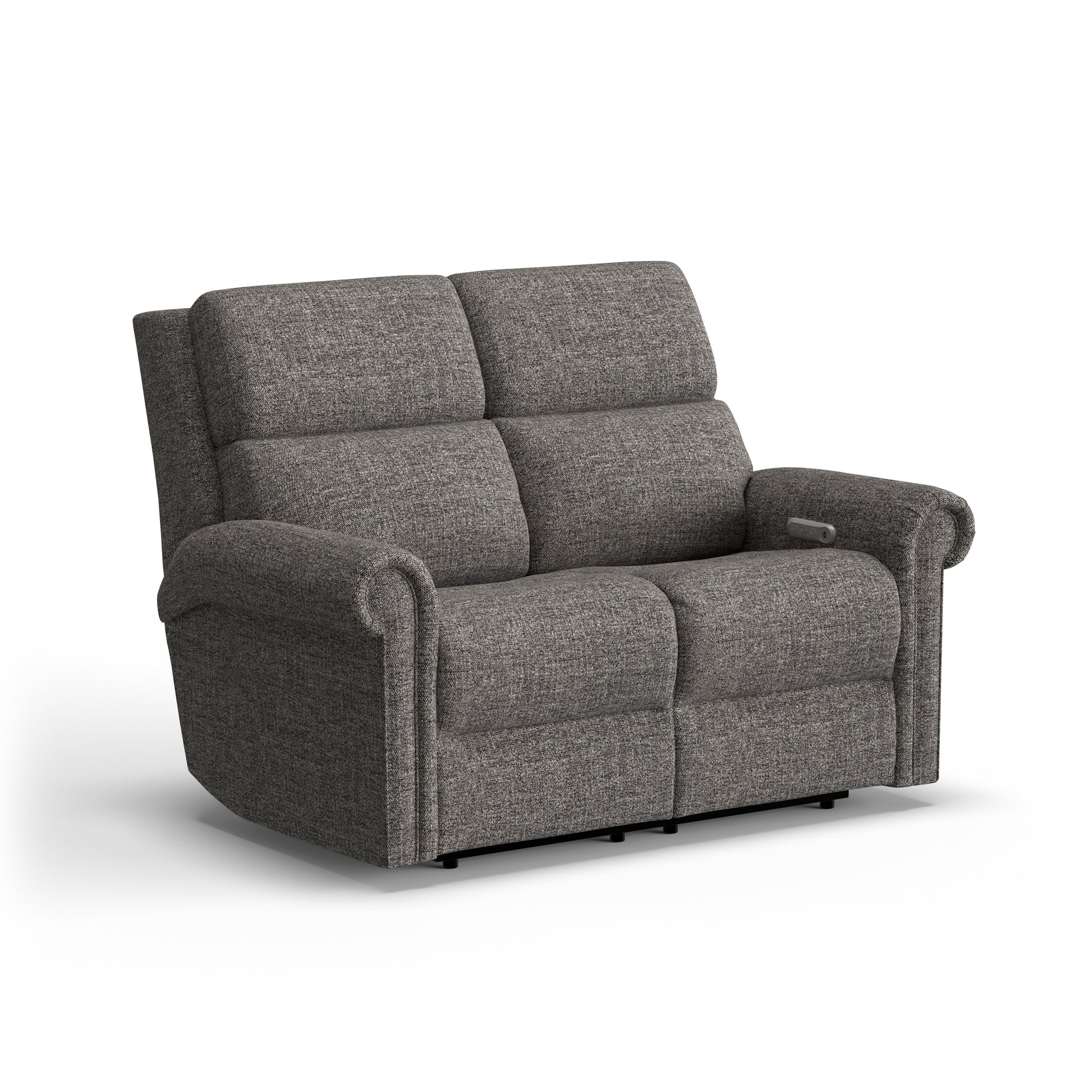 Flexsteel Bernard Power Reclining Loveseat with Power Headrest & Lumbar