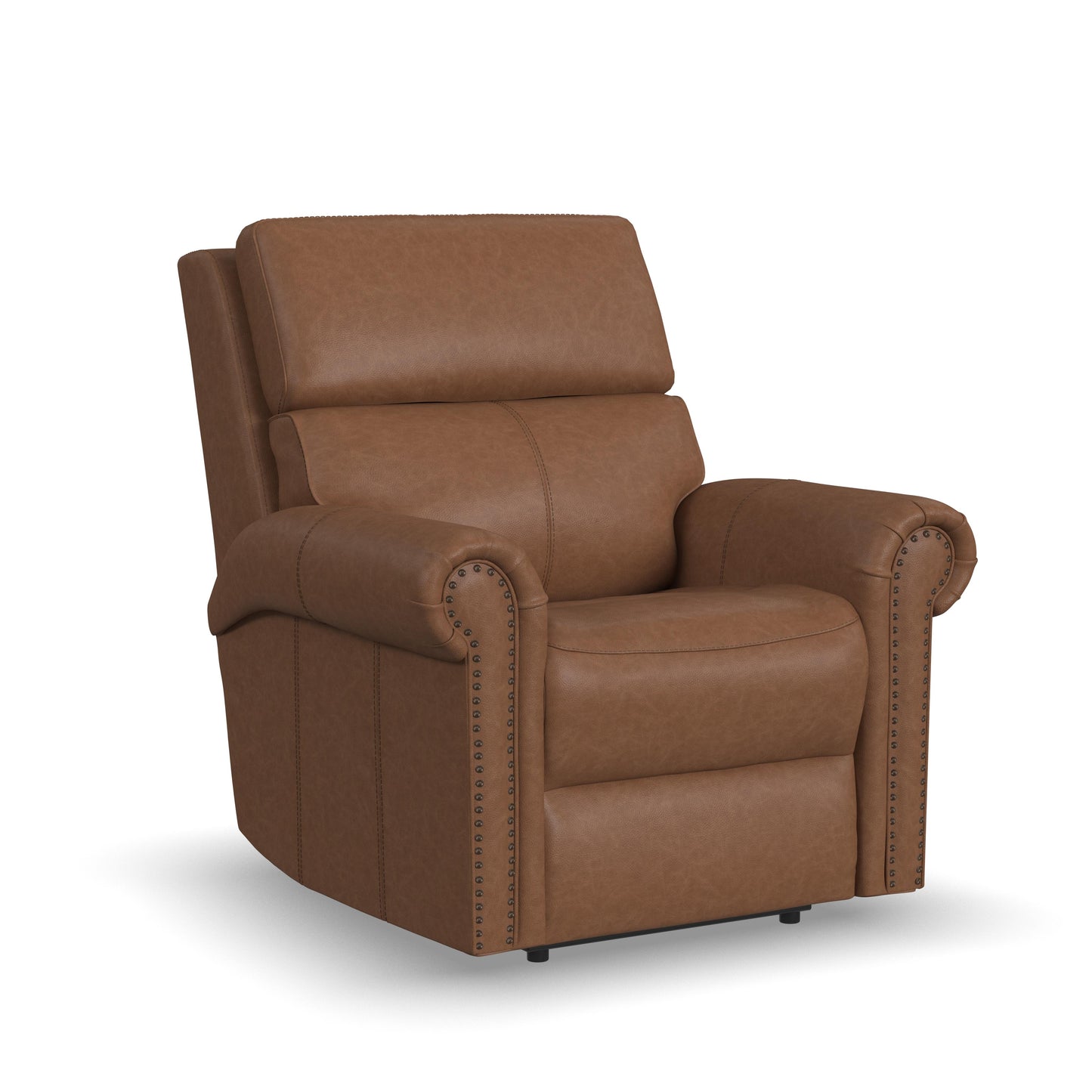Flexsteel Bernard Power Recliner with Power Headrest & Lumbar