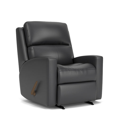 Catalina Leather Rocking Recliner - Steel