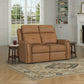 Flexsteel Felix Power Reclining Loveseat with Power Headrest, Lumbar, Heat & Massage