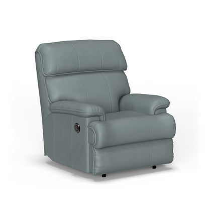 Geneva Leather Power Rocking Recliner - Mist