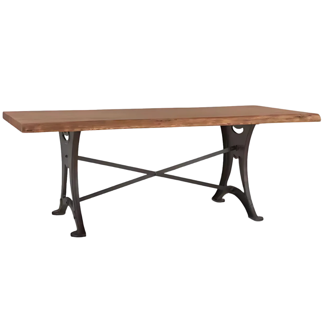 Organic Forge 72" Gathering Table Raw Walnut