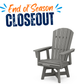 Nautical Curveback Adirondack Swivel Dining Chair