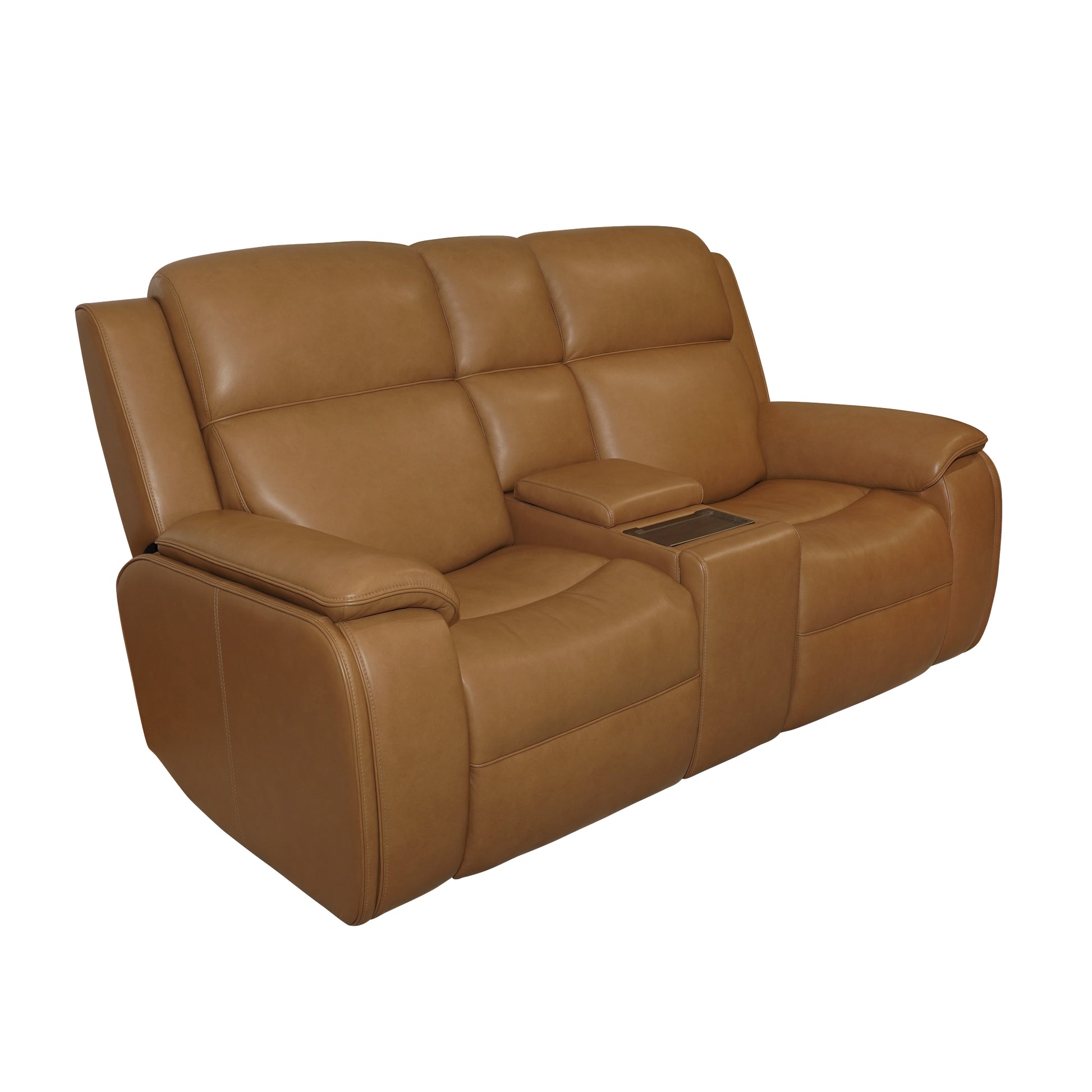 Flexsteel Ziggy Power Reclining Loveseat with Console, Power Headrest, Lumbar, Heat & Massage