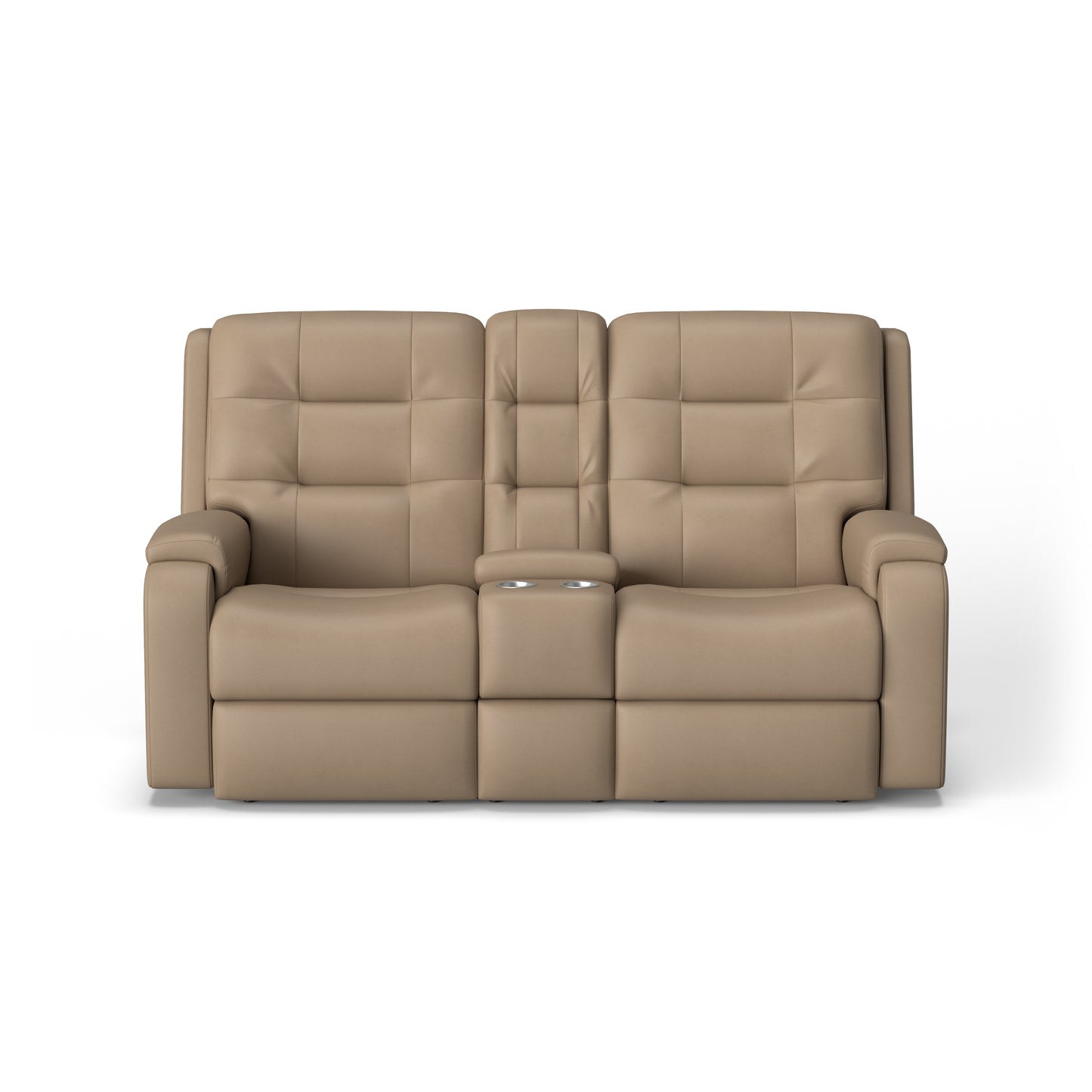 Flexsteel Arlo Power Reclining Loveseat with Console & Power Headrests & Lumbar