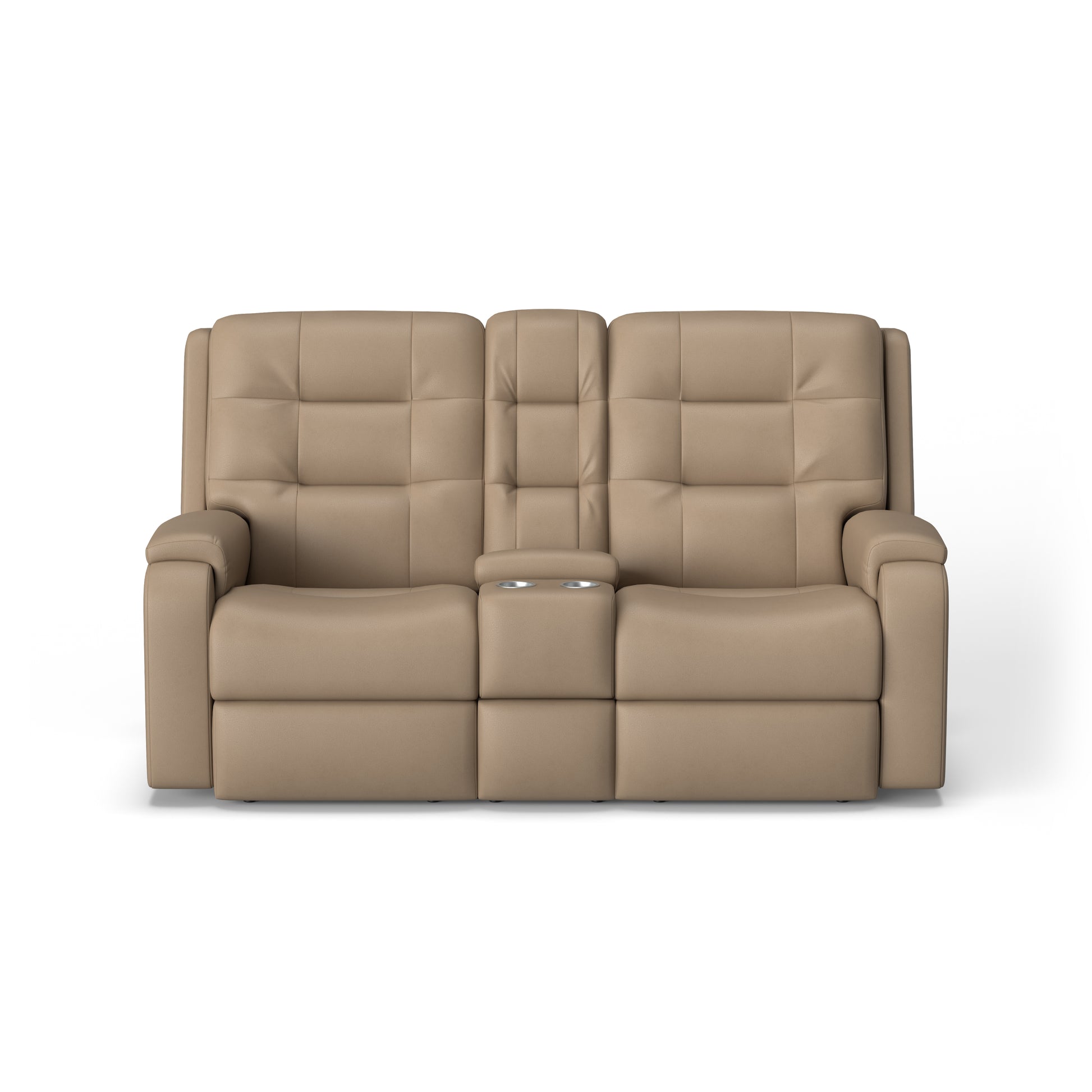 Flexsteel Arlo Power Reclining Loveseat with Console & Power Headrests & Lumbar