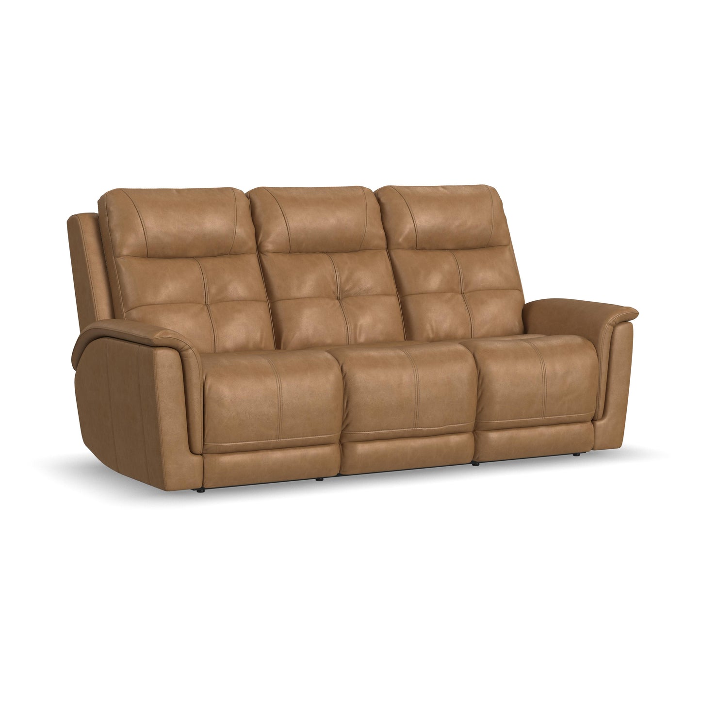 Flexsteel Ranger Power Reclining Sofa with Console, Power Headrest, Lumbar, Heat & Massage