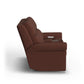Flexsteel Bernard Power Reclining Loveseat with Console, Power Headrest, & Lumbar