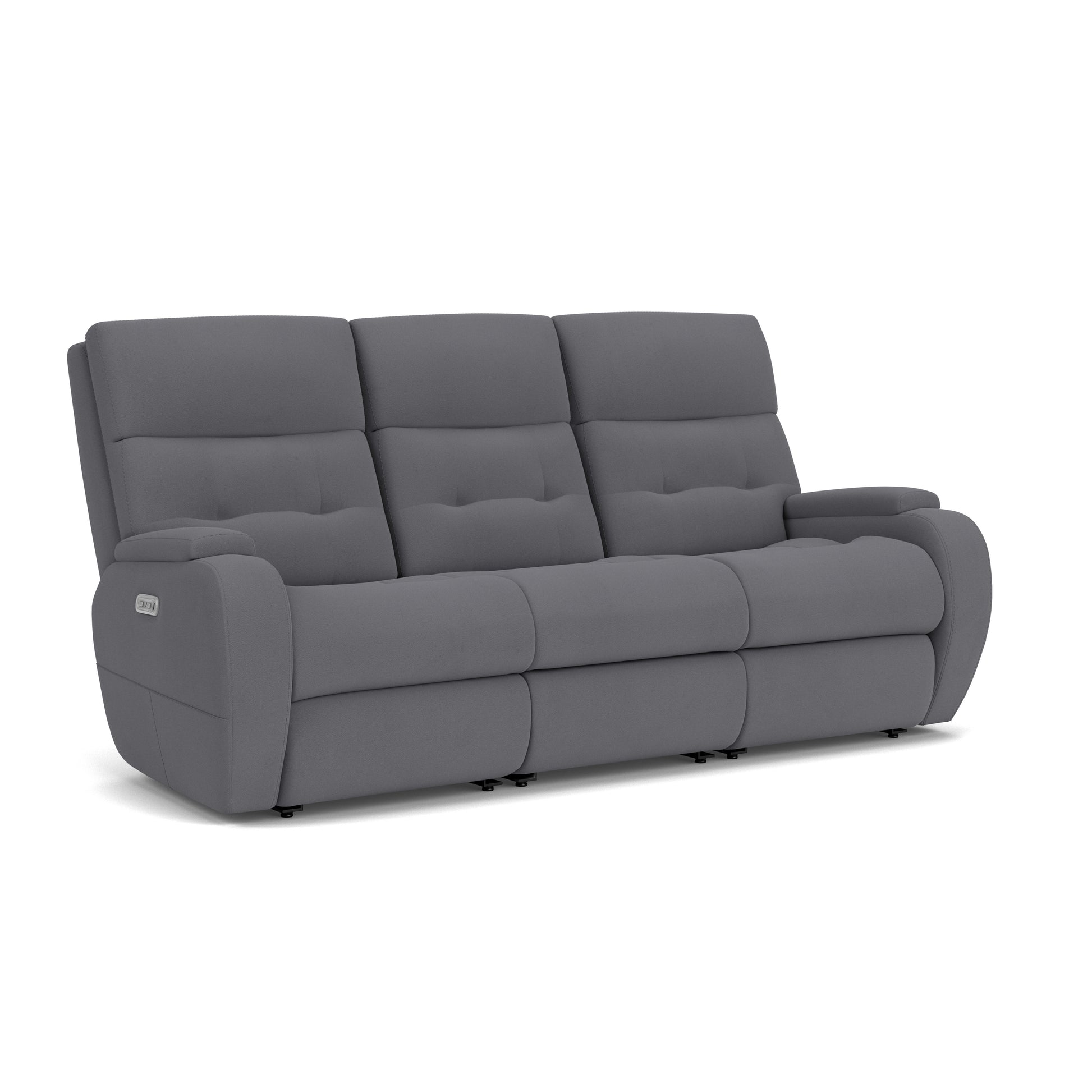 Flexsteel Strait Power Reclining Sofa with Power Headrests