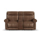 Flexsteel Alexander Power Reclining Loveseat with Console, Power Headrest & Lumbar
