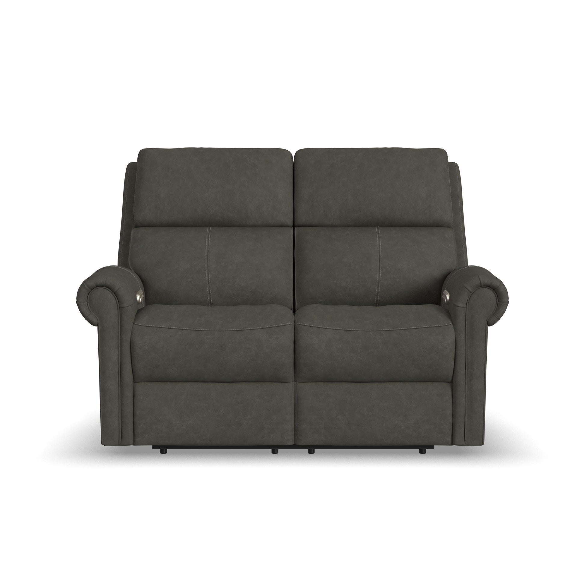 Flexsteel Bernard Power Reclining Loveseat with Power Headrests & Lumbar