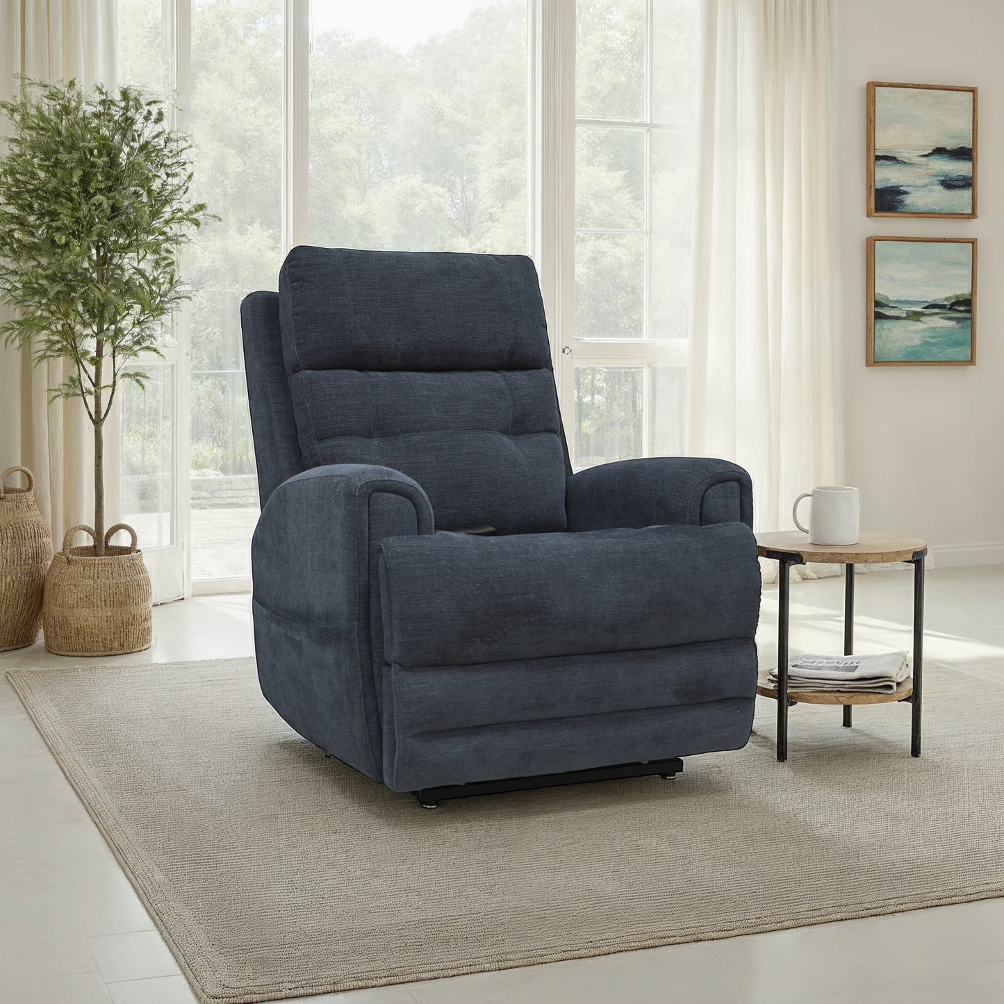 Flexsteel Vesper Power Lift Recliner w/ Power Headrest & Lumbar