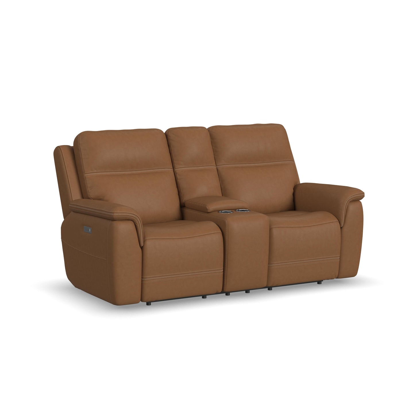 Flexsteel Sawyer Pwr Recl Loveseat w/ Console, Pwr Hdrsts, Lumbar