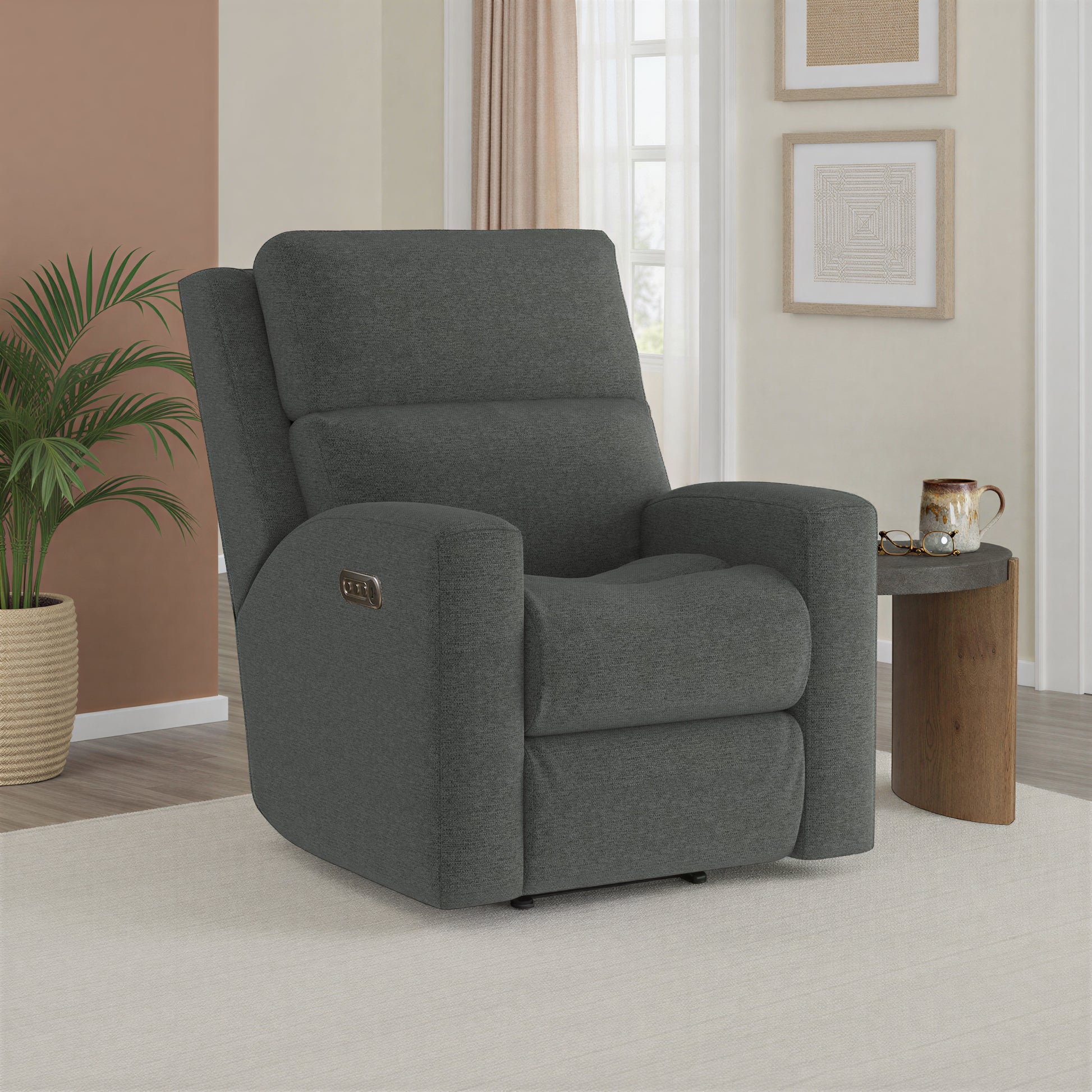 Flexsteel Score Power Recliner with Power Headrest & Lumbar