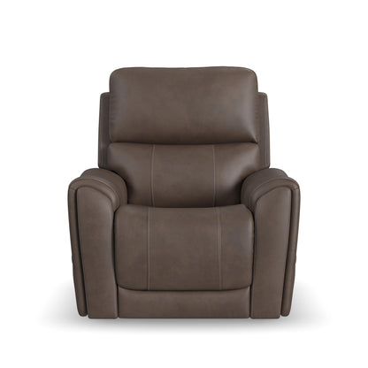 Flexsteel Carter Power Lift Recliner with Power Headrest, Lumbar, Heat & Massage