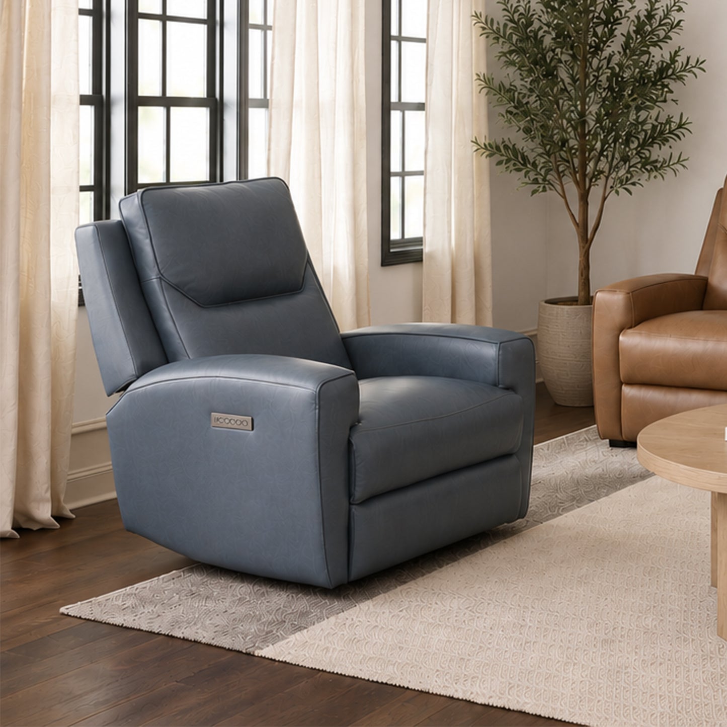 Flexsteel Argo Leather Power Recliner w/ Power Headrest & Lumbar