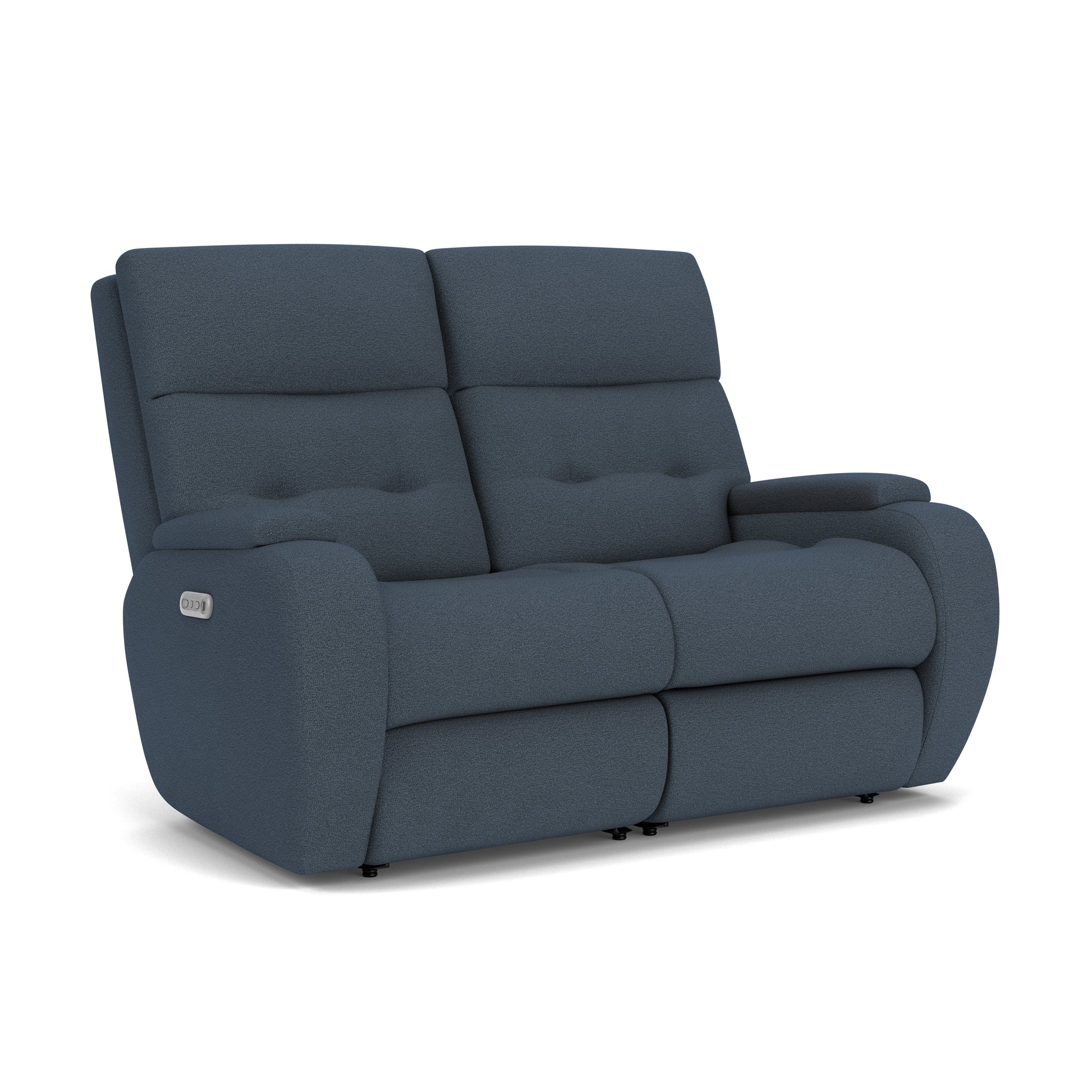 Flexsteel Strait Power Reclining Loveseat with Power Headrests
