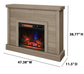 47" Wall Mantel w/ 23" Electric Fireplace