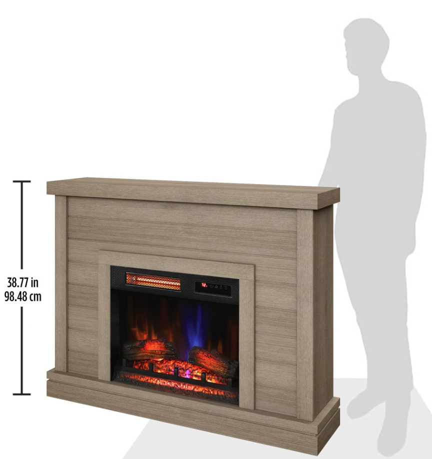 47" Wall Mantel w/ 23" Electric Fireplace