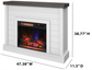 47" Wall Mantel w/ 23" Electric Fireplace