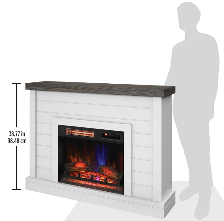 47" Wall Mantel w/ 23" Electric Fireplace