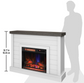47" Wall Mantel w/ 23" Electric Fireplace