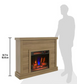 47" Wall Mantel w/ 23" Electric Fireplace