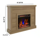 47" Wall Mantel w/ 23" Electric Fireplace