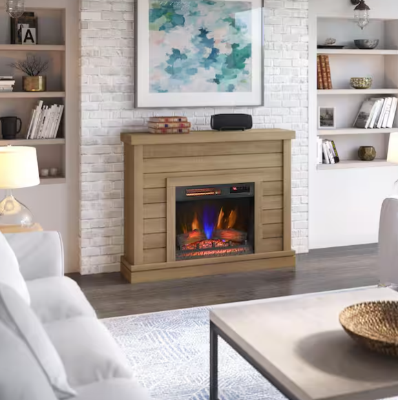 47" Wall Mantel w/ 23" Electric Fireplace