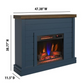 47" Wall Mantel w/ 23" Electric Fireplace