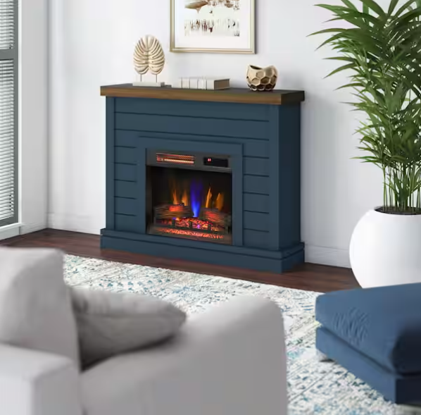 47" Wall Mantel w/ 23" Electric Fireplace