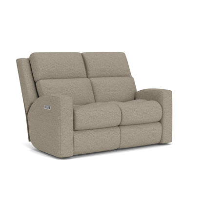 Score Power Reclining Loveseat with Power Headrests & Lumbar - Dove