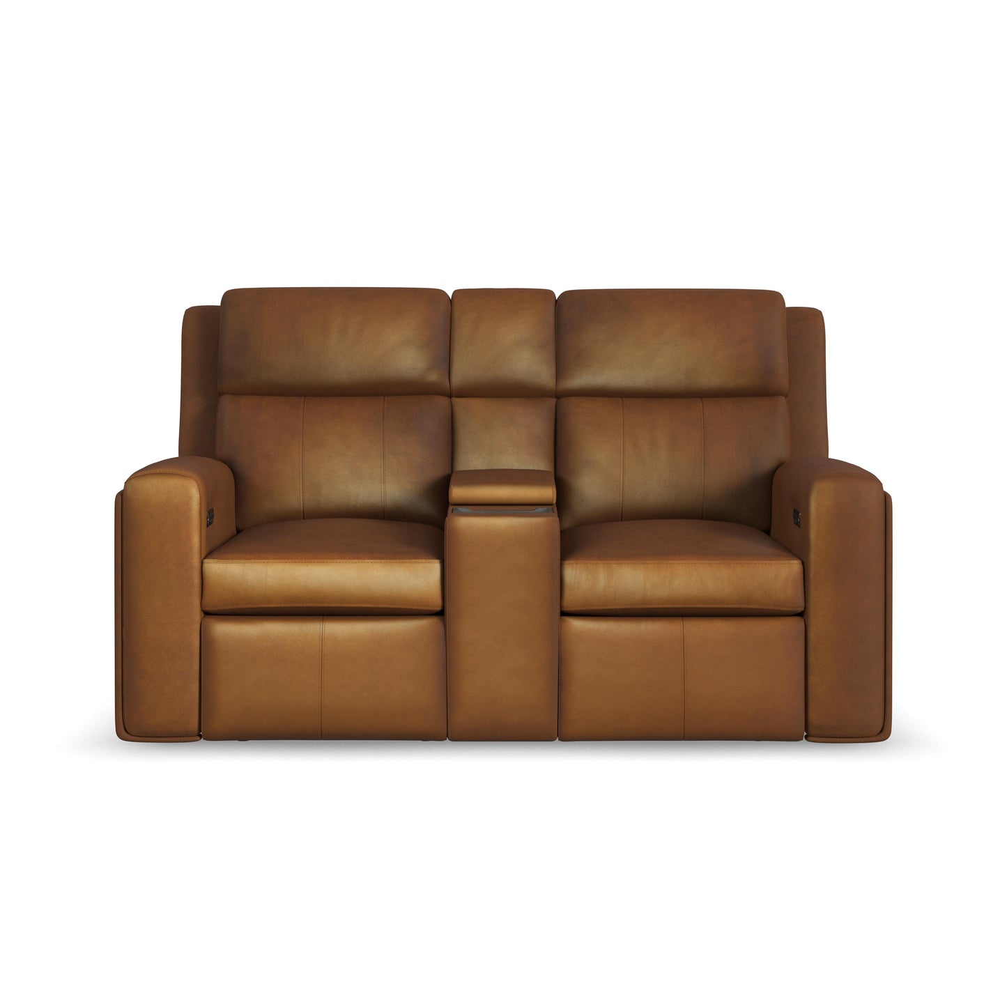 Flexsteel Wyatt Power Reclining Loveseat with Console & Power Headrests & Lumbar