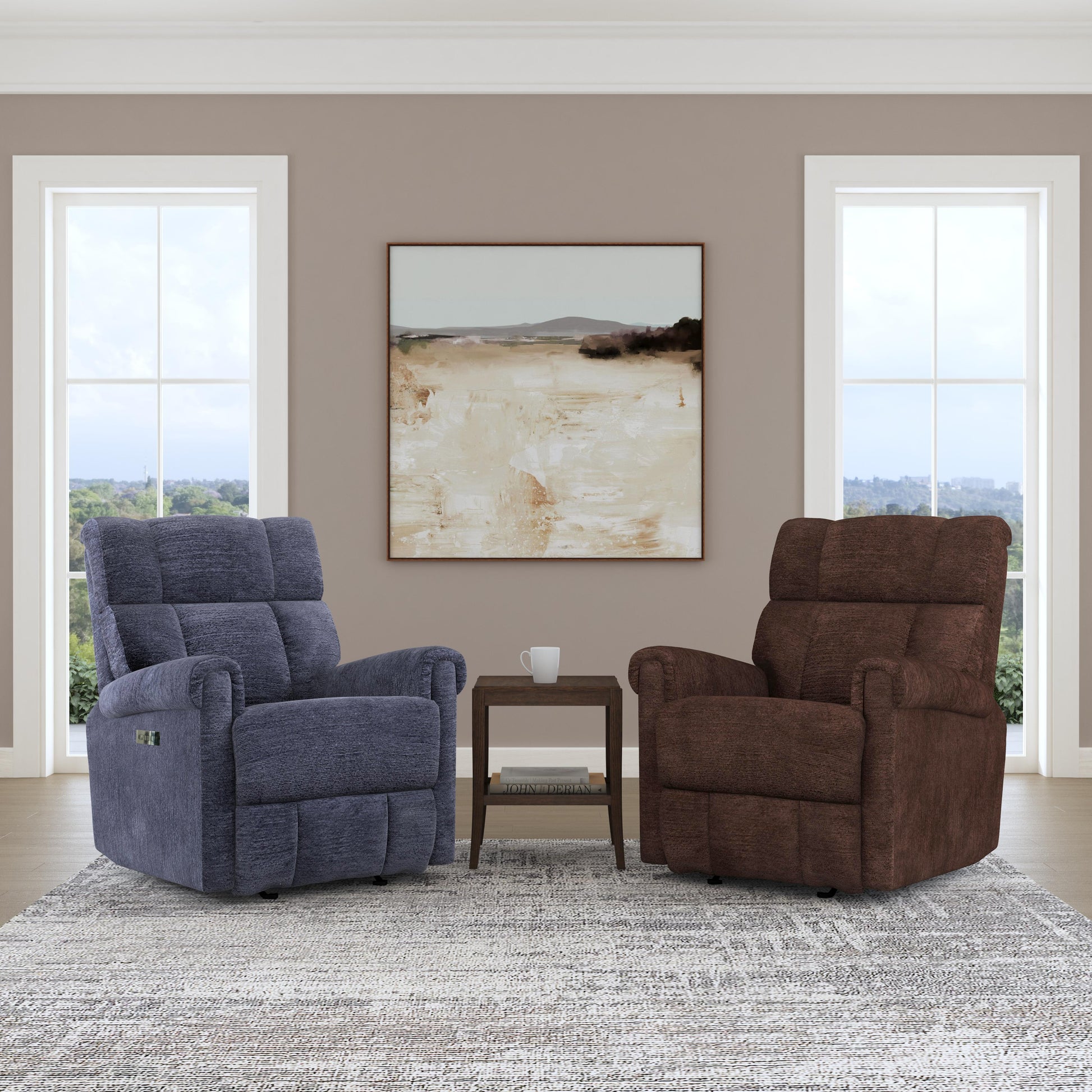 Flexsteel Classic Power Gliding Recliner with Power Headrest & Lumbar