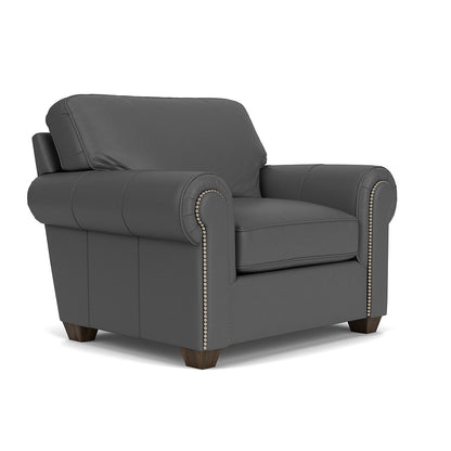 Carson Leather Chair - Grey