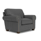 Carson Leather Chair - Grey