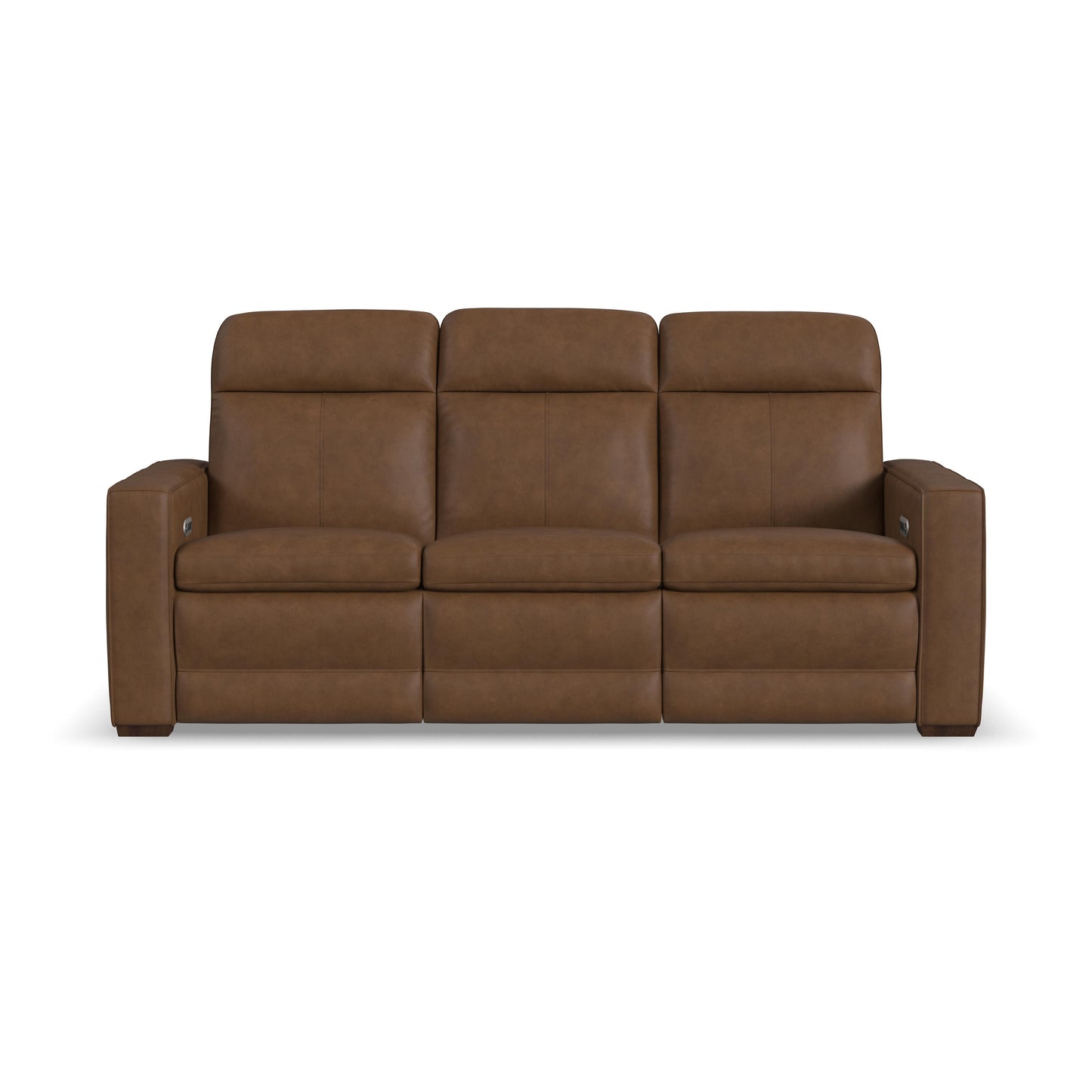 Flexsteel Dutch Power Reclining Sofa with Console, Power Headrest, & Lumbar