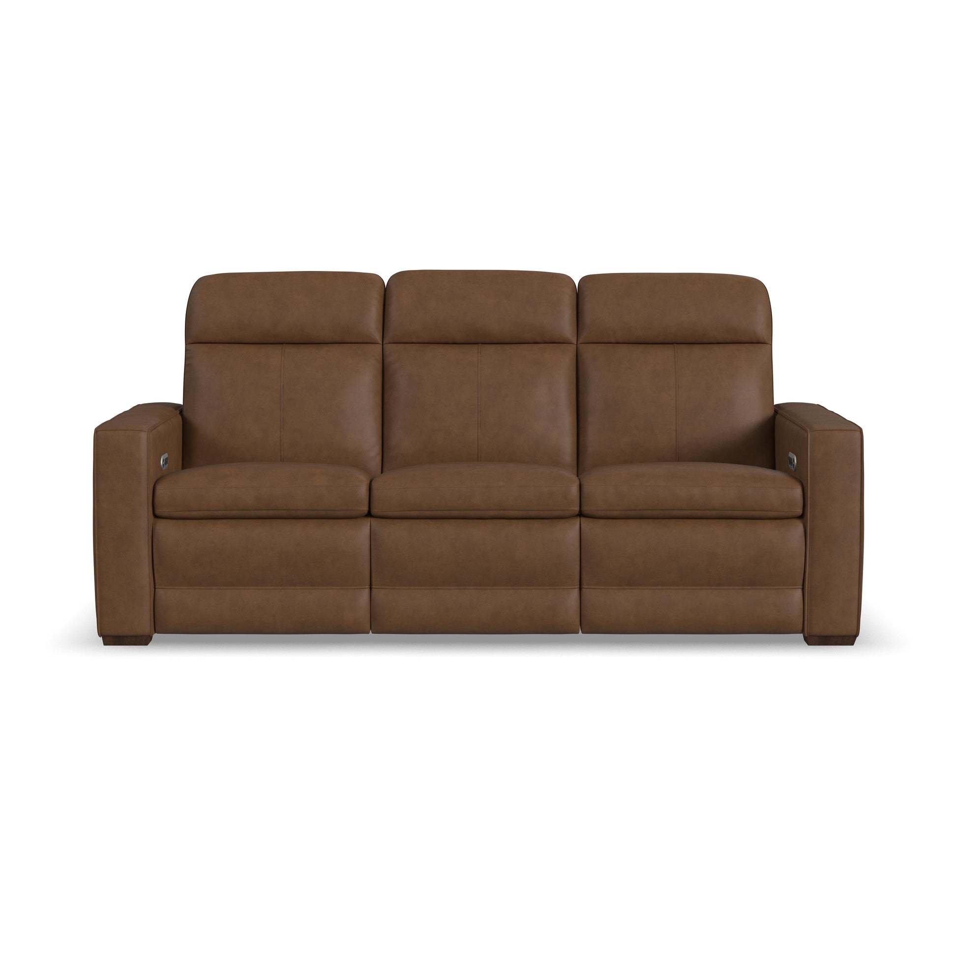 Flexsteel Dutch Power Reclining Sofa with Console, Power Headrest, & Lumbar