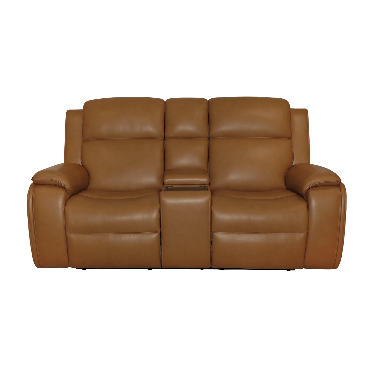 Flexsteel Ziggy Power Reclining Loveseat with Console, Power Headrest, Lumbar, Heat & Massage