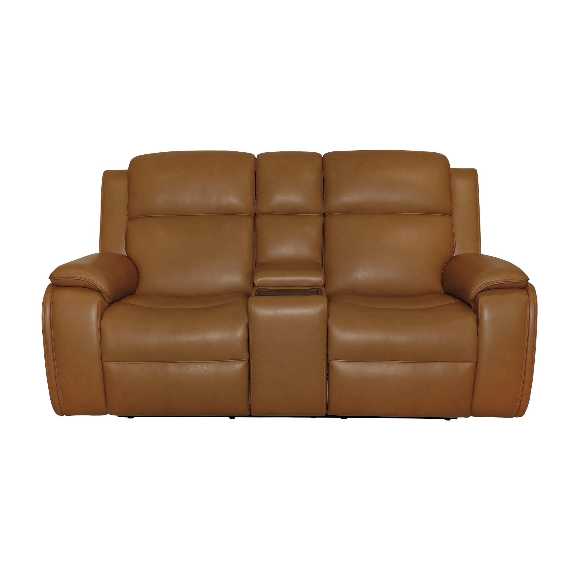 Flexsteel Ziggy Power Reclining Loveseat with Console, Power Headrest, Lumbar, Heat & Massage